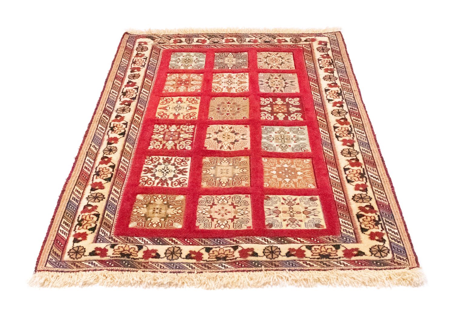 Alfombra persa - Nómada - 121 x 81 cm - rojo