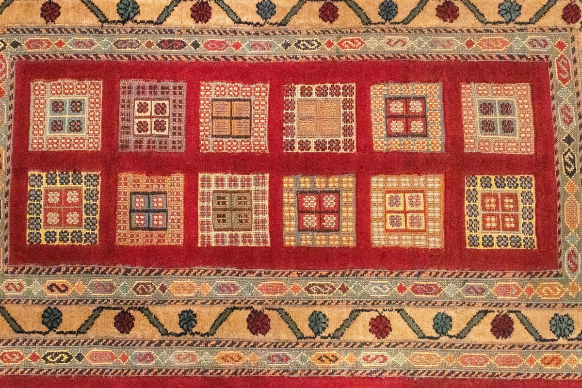 Alfombra persa - Nómada - 114 x 81 cm - rojo