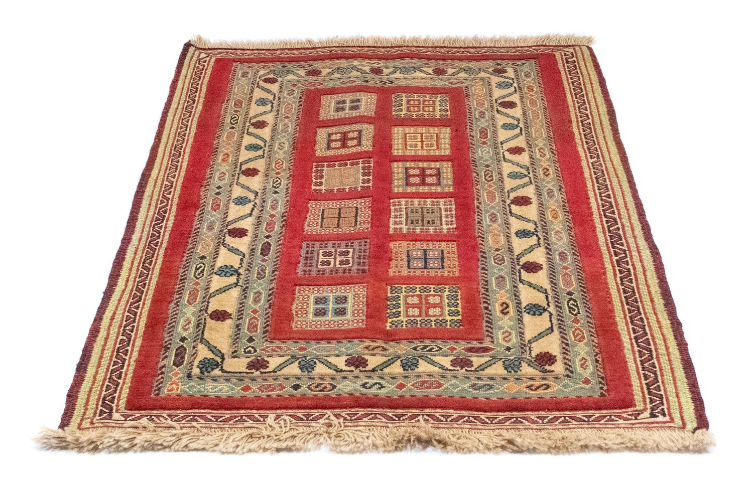 Alfombra persa - Nómada - 114 x 81 cm - rojo