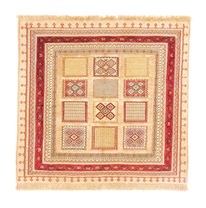 Alfombra persa - Nómada cuadrado  - 102 x 96 cm - rojo