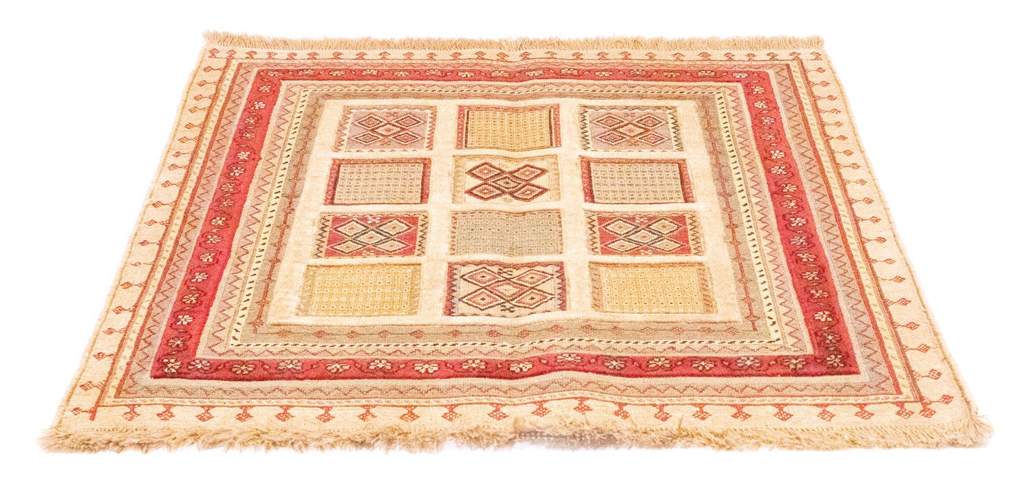 Alfombra persa - Nómada cuadrado  - 102 x 96 cm - rojo