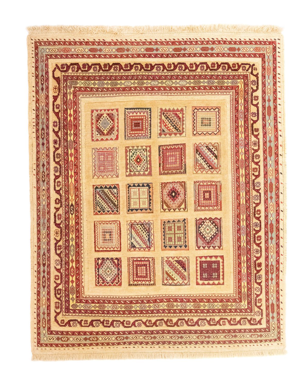 Alfombra persa - Nómada - 149 x 121 cm - rojo