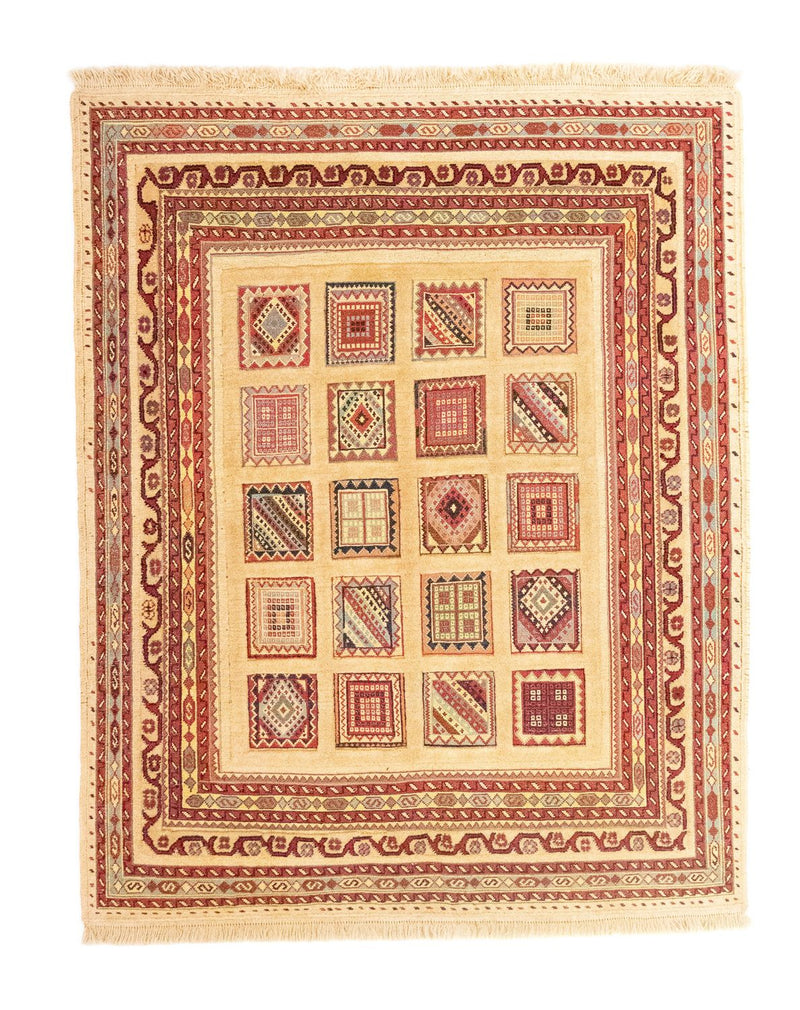 Alfombra persa - Nómada - 149 x 121 cm - rojo