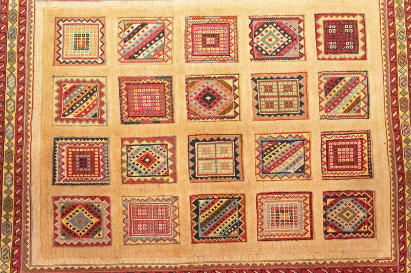 Alfombra persa - Nómada - 149 x 121 cm - rojo