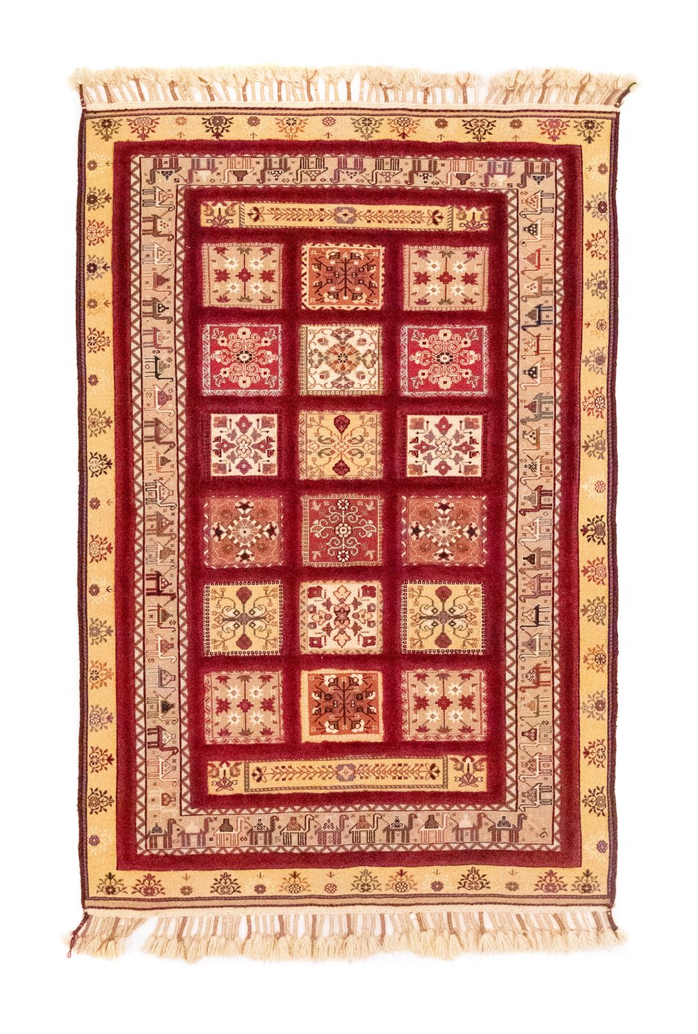 Alfombra persa - Nómada - 148 x 105 cm - rojo