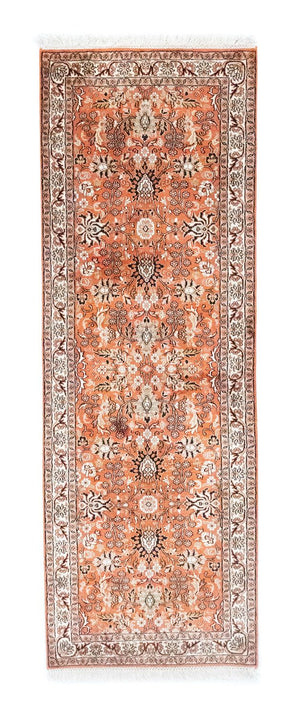 Alfombra de pasillo Alfombra de seda - Seda de Cachemira - 177 x 61 cm - naranja