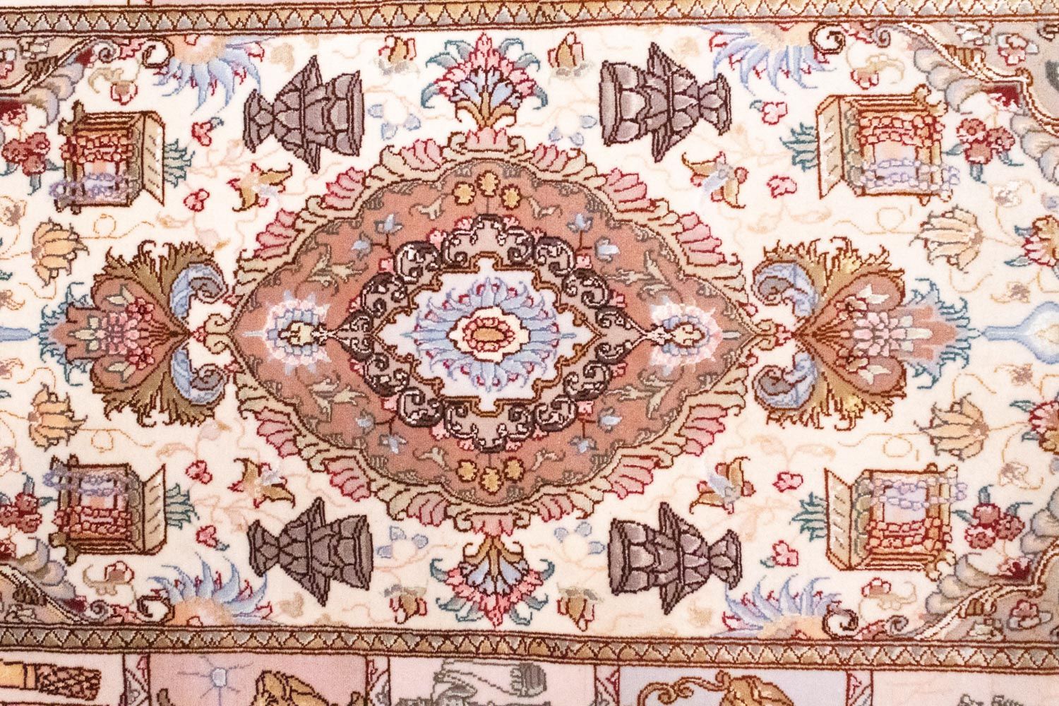 Alfombra Persa - Tabriz - Real - 134 x 75 cm - beige