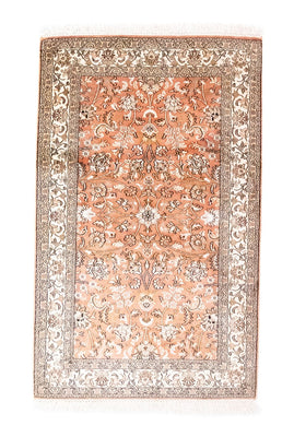 Alfombra de seda - Seda de Cachemira - 122 x 76 cm - naranja