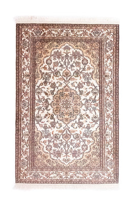 Alfombra de seda - Seda de Cachemira - 125 x 80 cm - beige