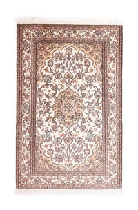 Alfombra de seda - Seda de Cachemira - 125 x 80 cm - beige