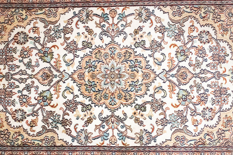 Alfombra de seda - Seda de Cachemira - 125 x 80 cm - beige