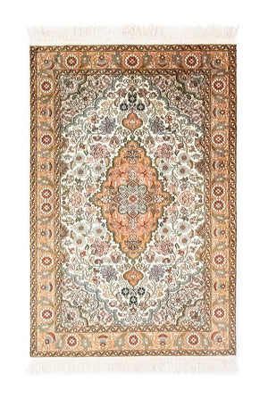 Alfombra de seda - Seda de Cachemira - 120 x 80 cm - beige