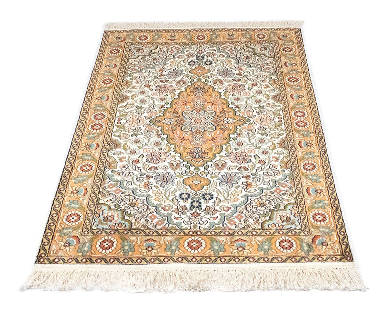 Alfombra de seda - Seda de Cachemira - 120 x 80 cm - beige
