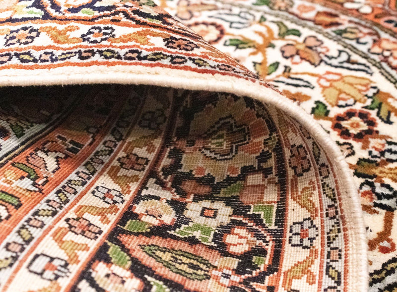 Alfombra de seda - Seda de Cachemira - 125 x 83 cm - naranja