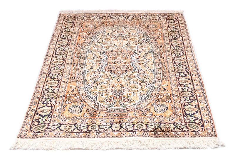 Alfombra de seda - Seda de Cachemira - 125 x 83 cm - naranja