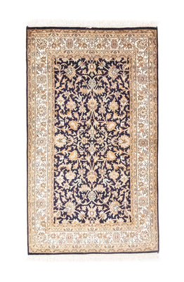 Alfombra de seda - Seda de Cachemira - 127 x 74 cm - azul
