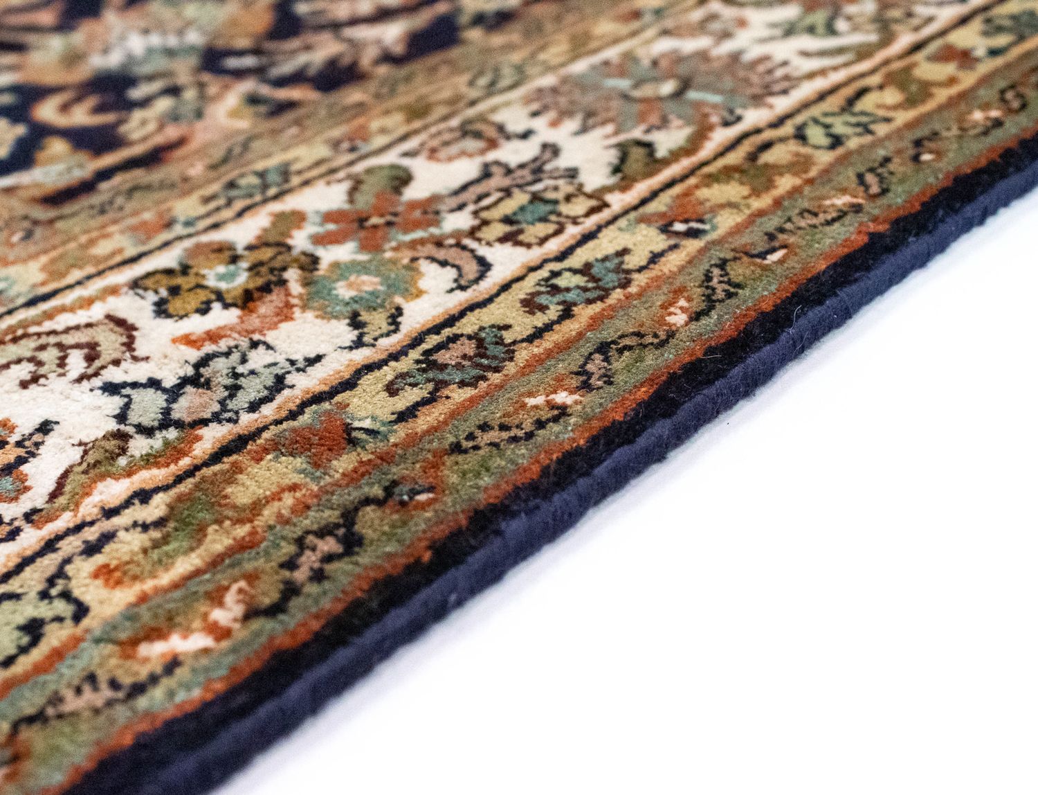 Alfombra de seda - Seda de Cachemira - 127 x 74 cm - azul