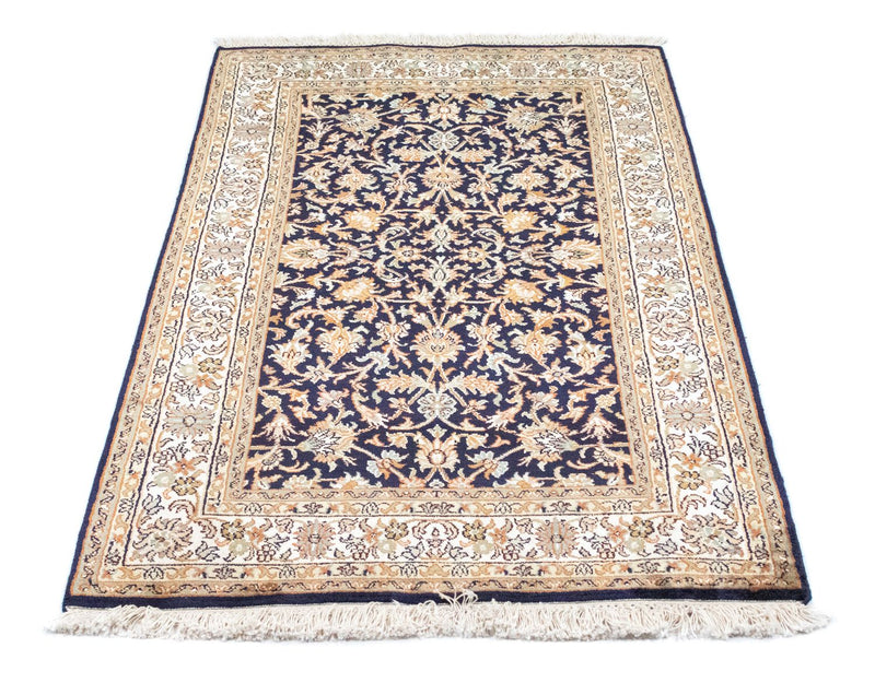 Alfombra de seda - Seda de Cachemira - 127 x 74 cm - azul