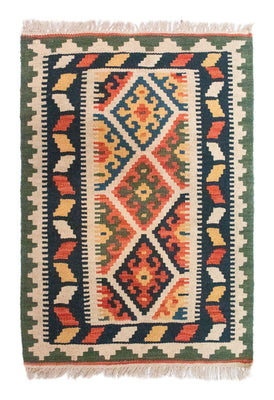 Alfombra Kelim - Oriental - 90 x 61 cm - azul