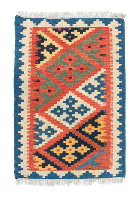 Alfombra Kelim - Oriental - 95 x 64 cm - naranja