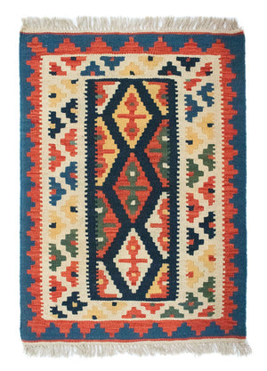 Alfombra Kelim - Oriental - 90 x 65 cm - beige
