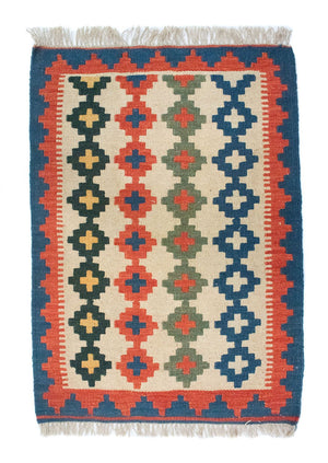 Alfombra Kelim - Oriental - 87 x 60 cm - beige