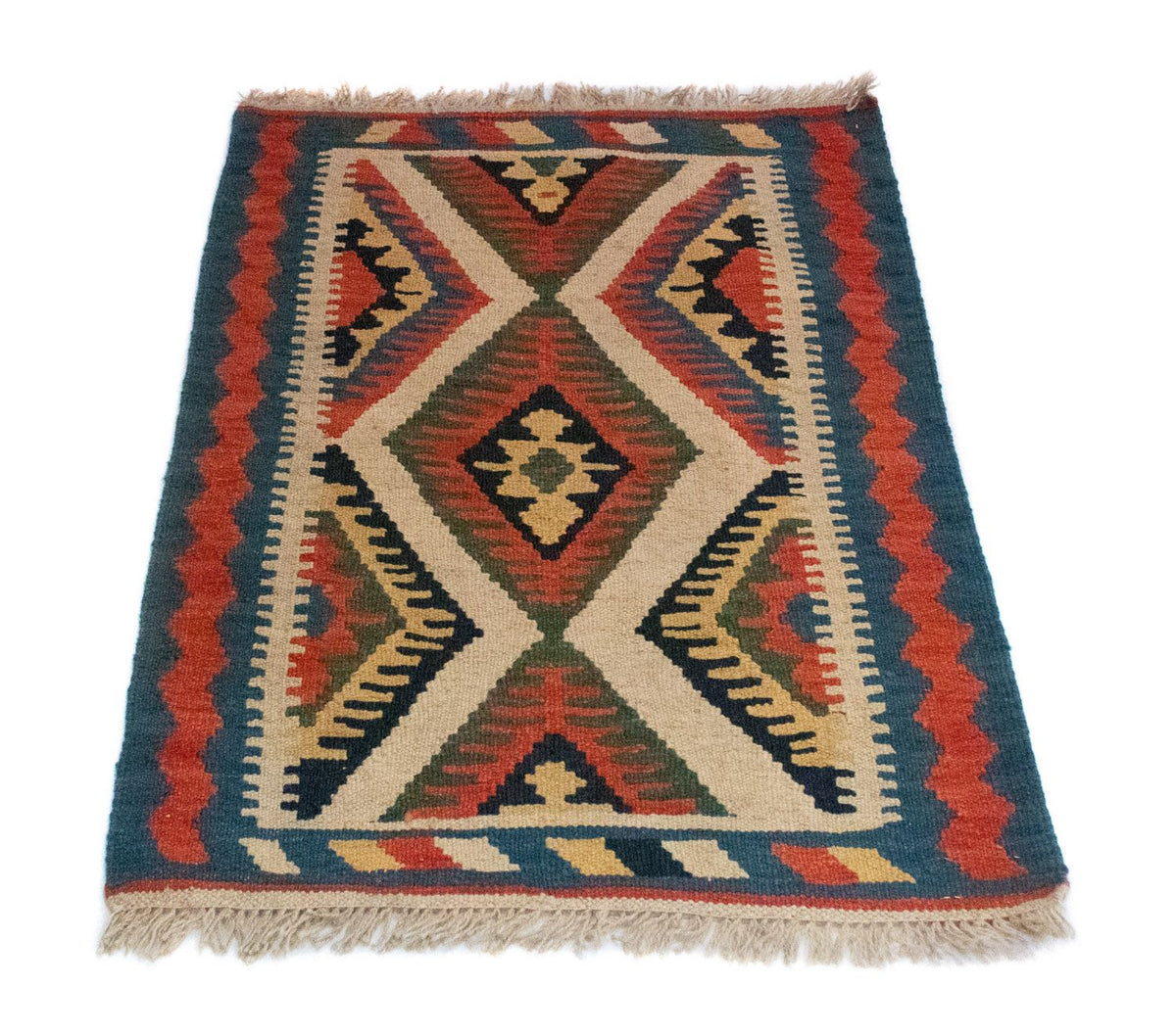 Alfombra Kelim - Oriental - 90 x 64 cm - beige