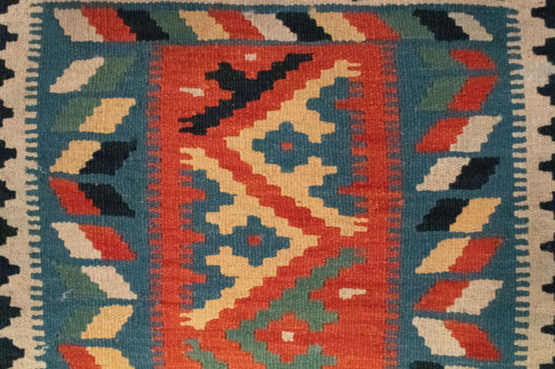 Alfombra Kelim - Oriental - 87 x 60 cm - azul