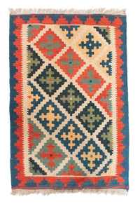 Alfombra Kelim - Oriental - 90 x 63 cm - naranja