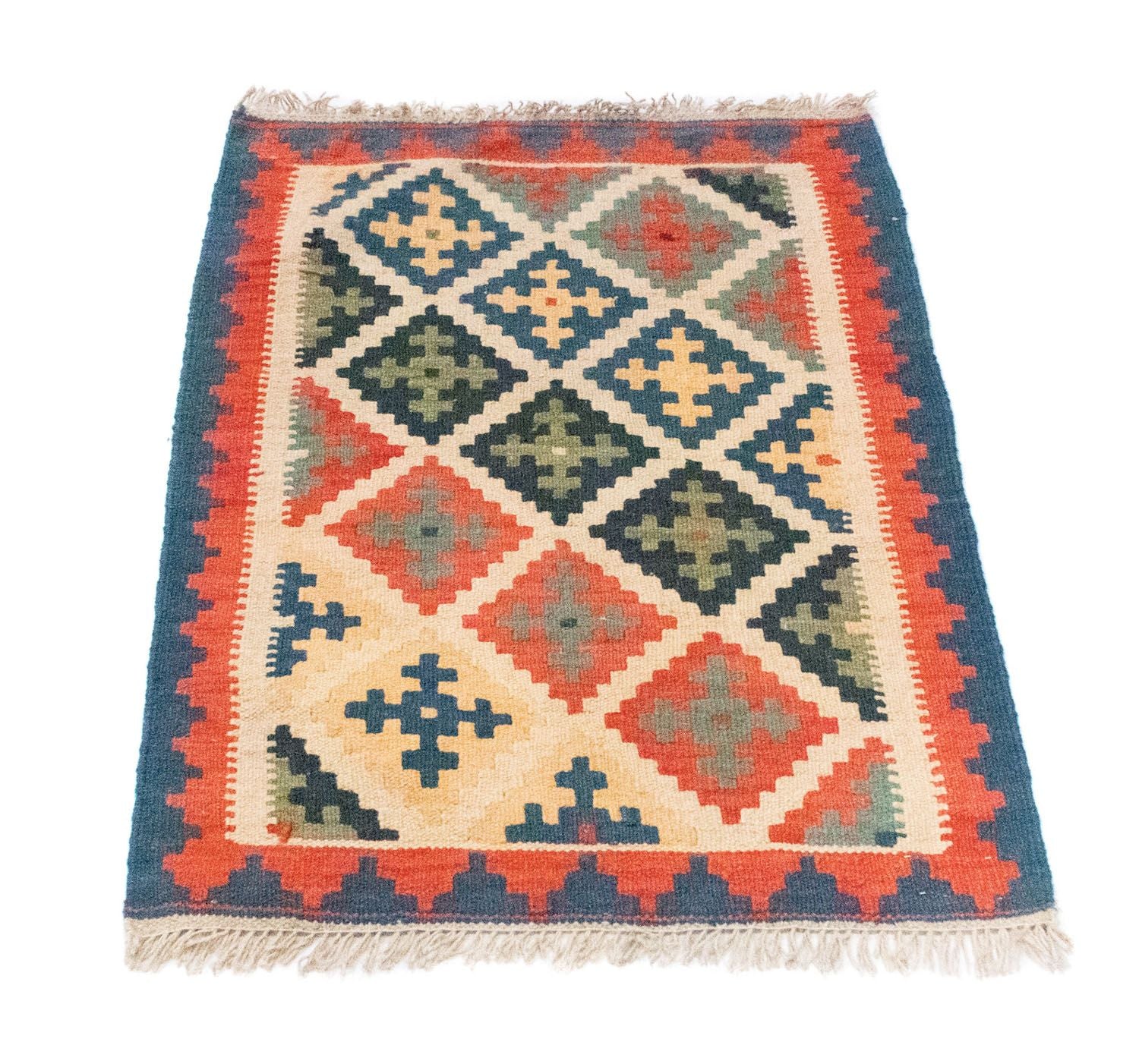 Alfombra Kelim - Oriental - 90 x 63 cm - naranja