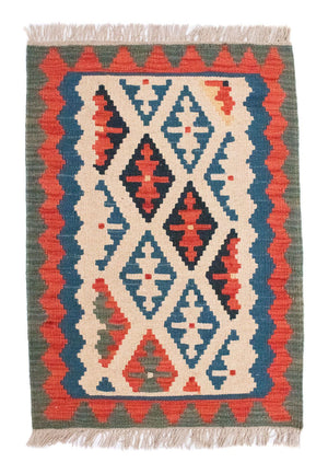 Alfombra Kelim - Oriental - 90 x 65 cm - beige