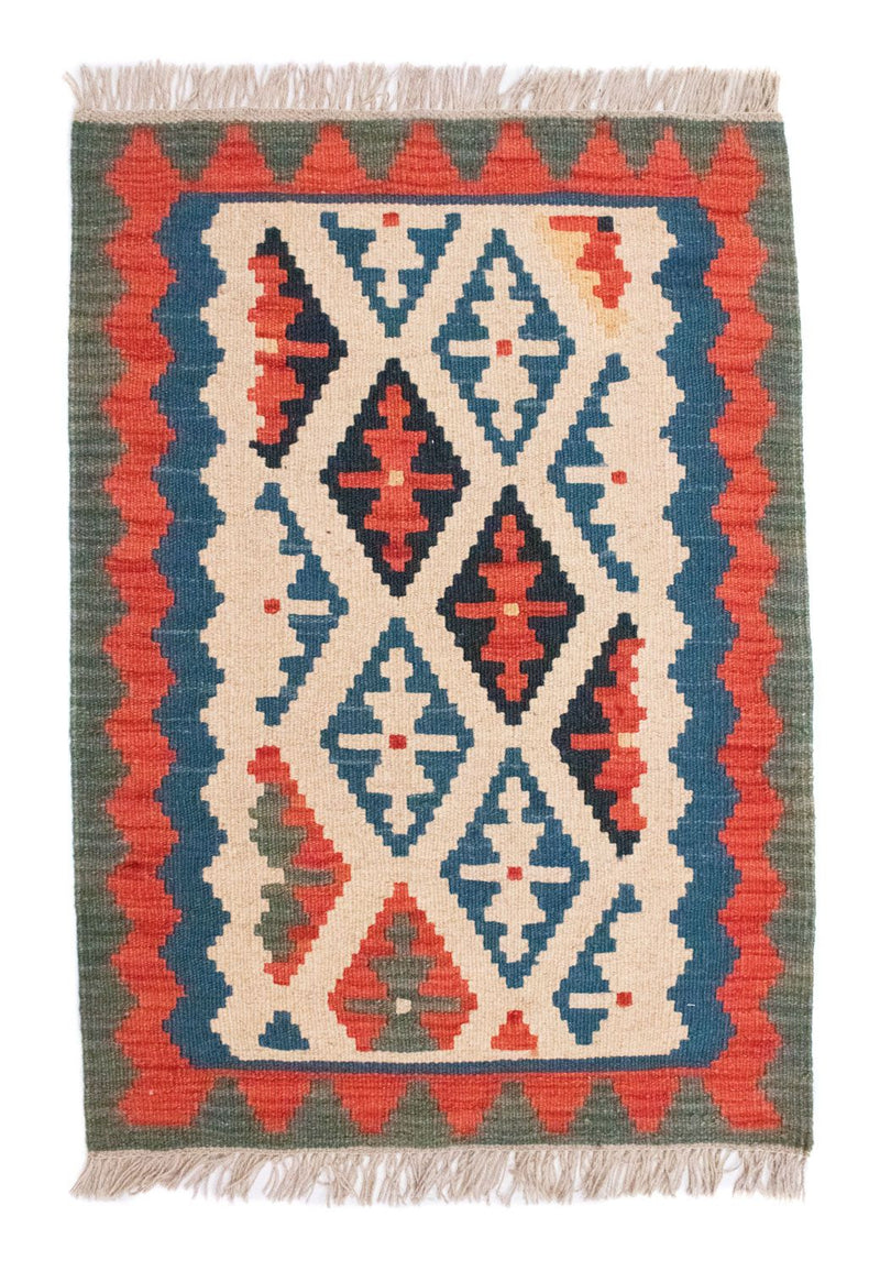 Alfombra Kelim - Oriental - 90 x 65 cm - beige