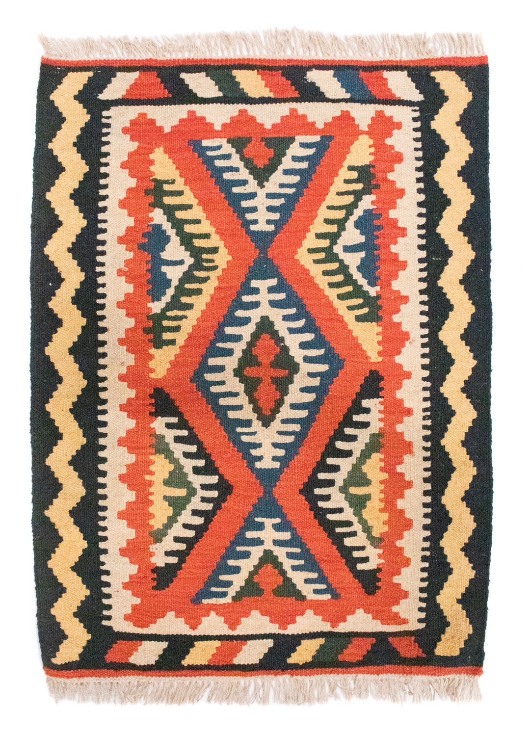 Alfombra Kelim - Oriental - 90 x 65 cm - naranja