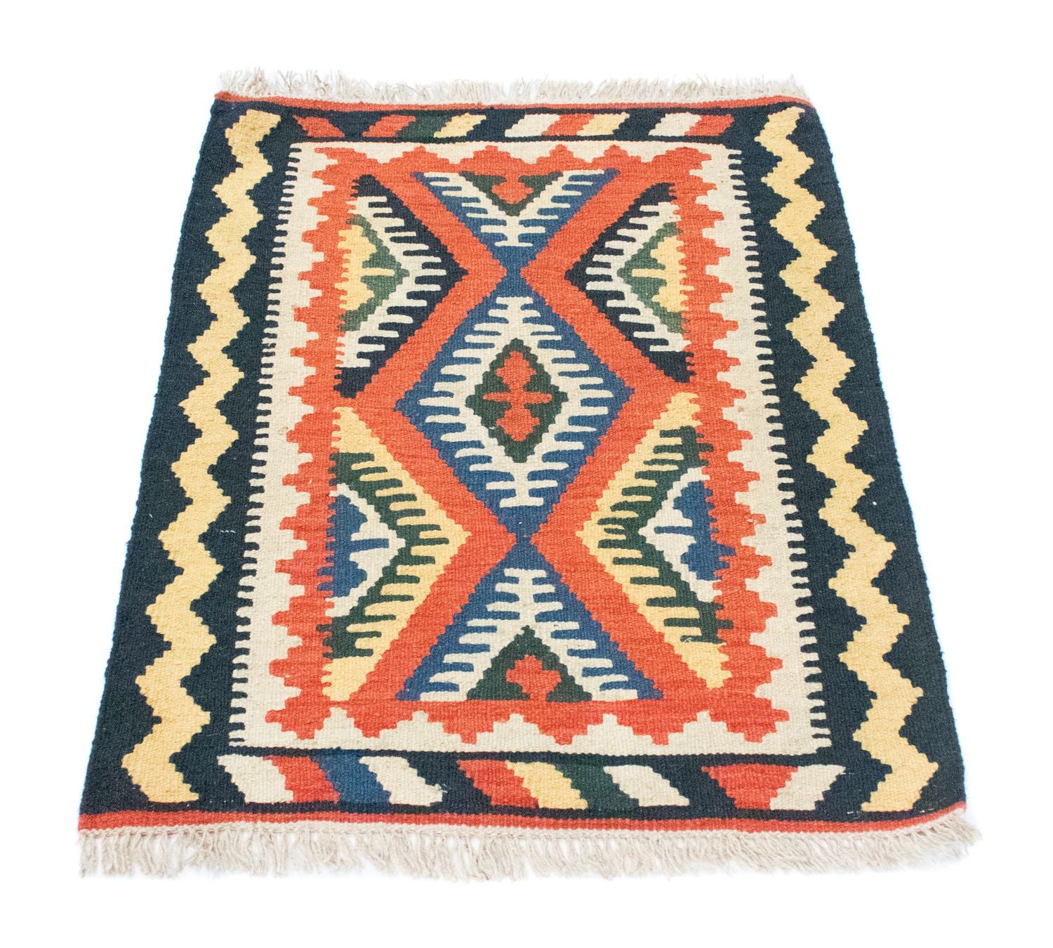 Alfombra Kelim - Oriental - 90 x 65 cm - naranja