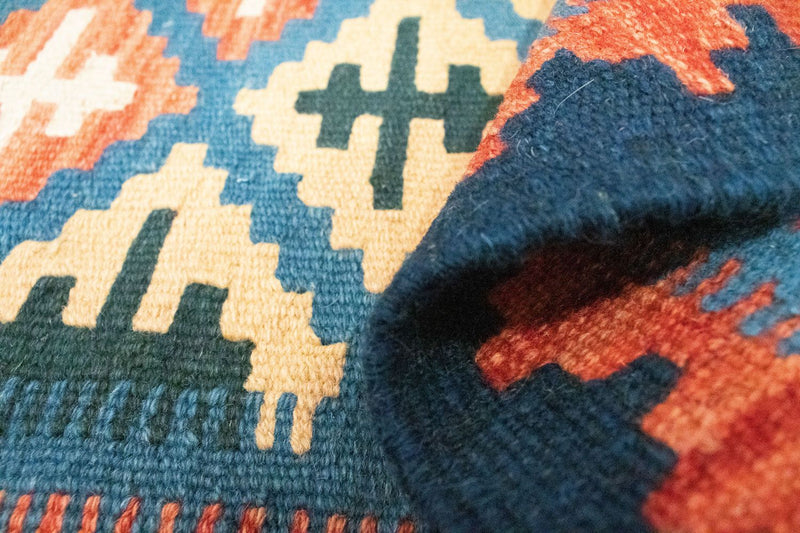 Alfombra Kelim - Oriental - 92 x 65 cm - azul