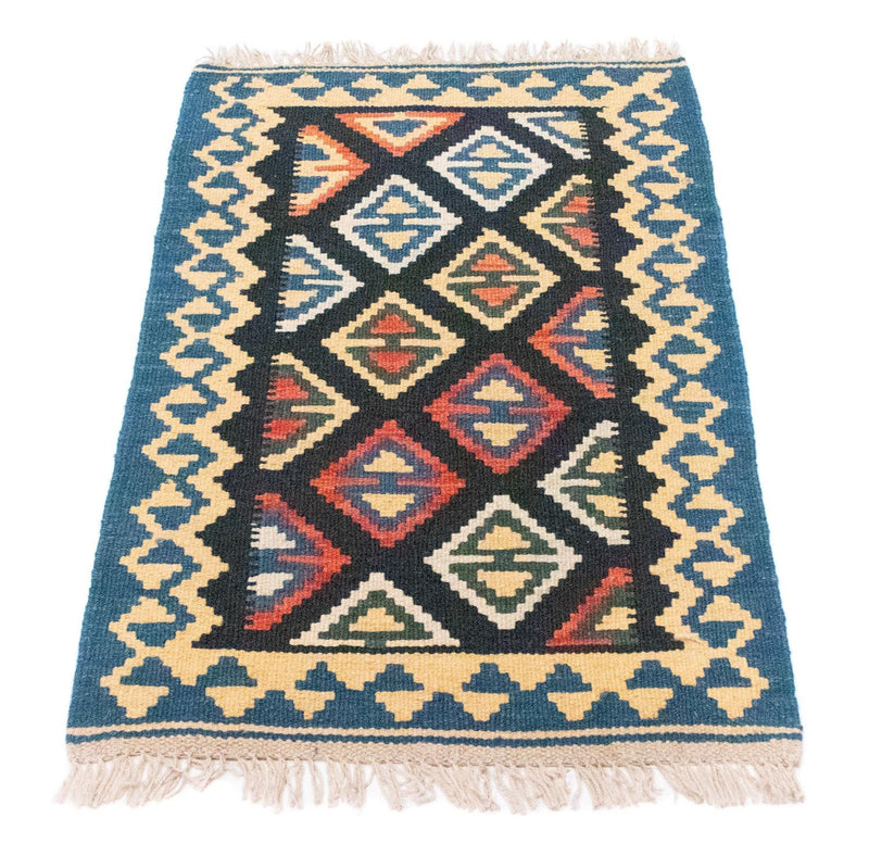 Alfombra Kelim - Oriental - 90 x 60 cm - azul