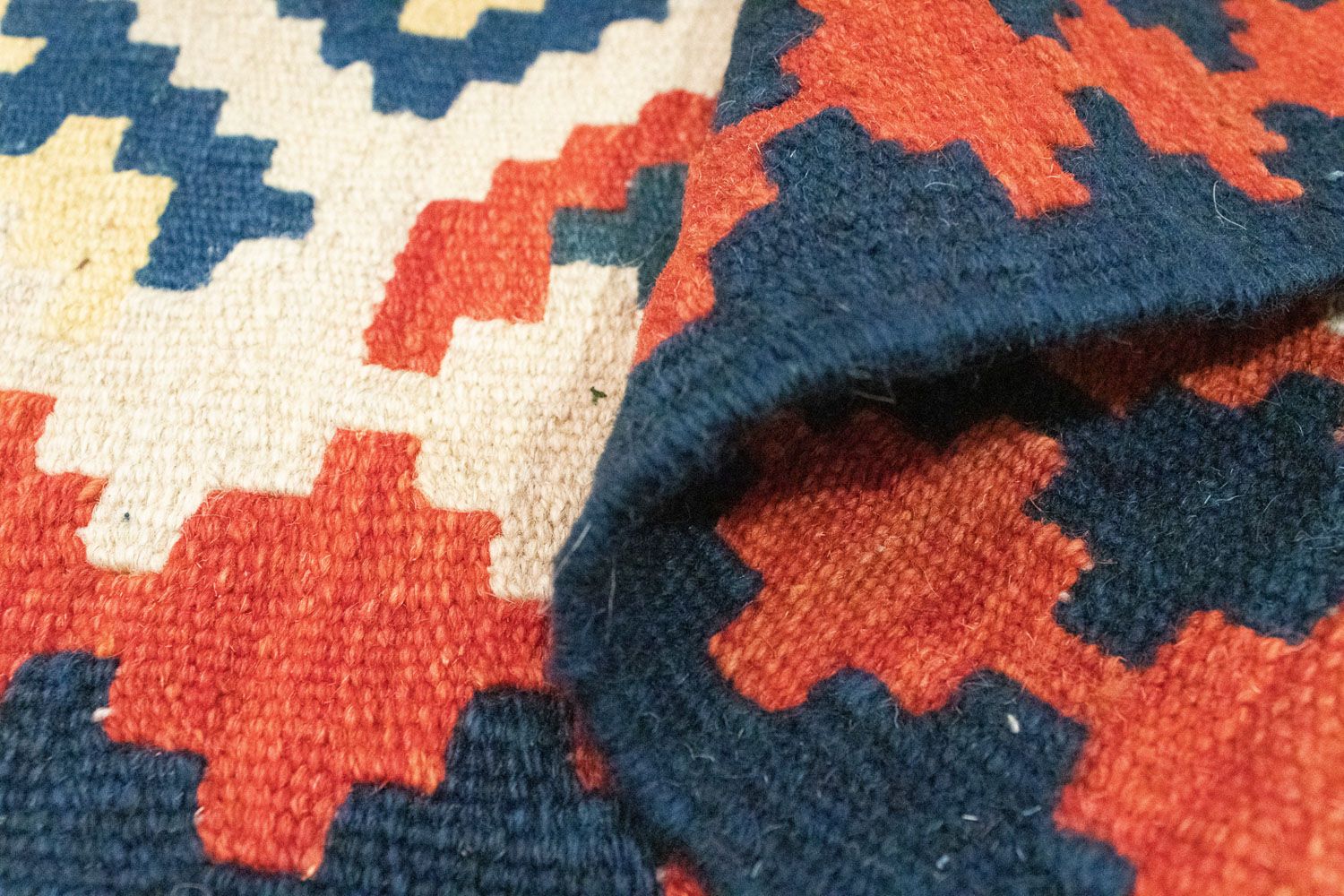Alfombra Kelim - Oriental - 96 x 64 cm - naranja
