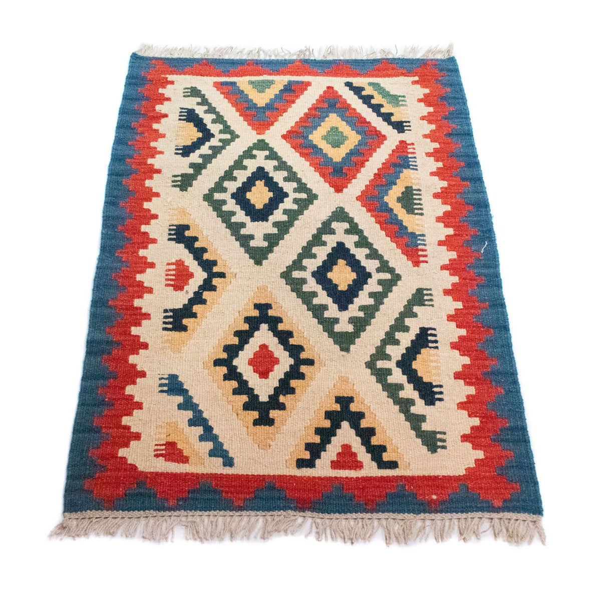 Alfombra Kelim - Oriental - 88 x 61 cm - beige