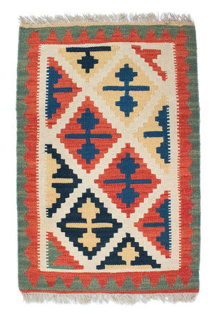 Alfombra Kelim - Oriental - 93 x 61 cm - naranja