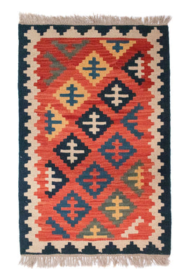 Alfombra Kelim - Oriental - 98 x 64 cm - multicolor