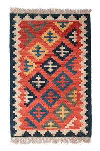 Alfombra Kelim - Oriental - 98 x 64 cm - multicolor