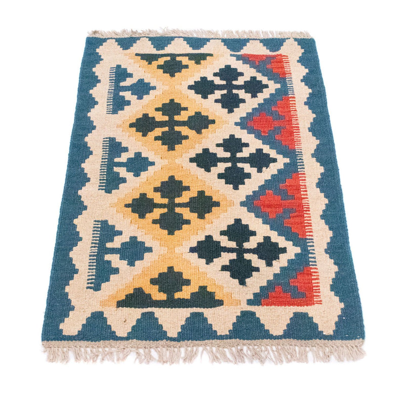 Alfombra Kelim - Oriental - 86 x 61 cm - azul
