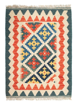 Alfombra Kelim - Oriental - 89 x 67 cm - beige