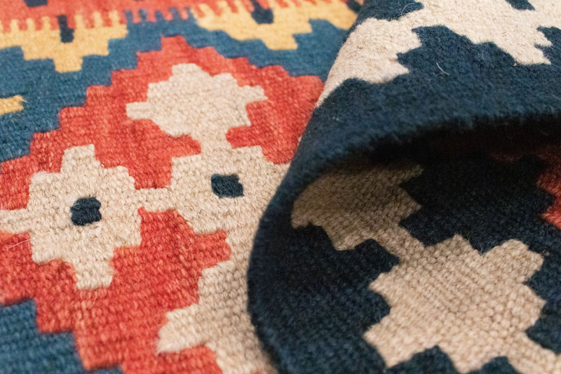 Alfombra Kelim - Oriental - 89 x 60 cm - azul