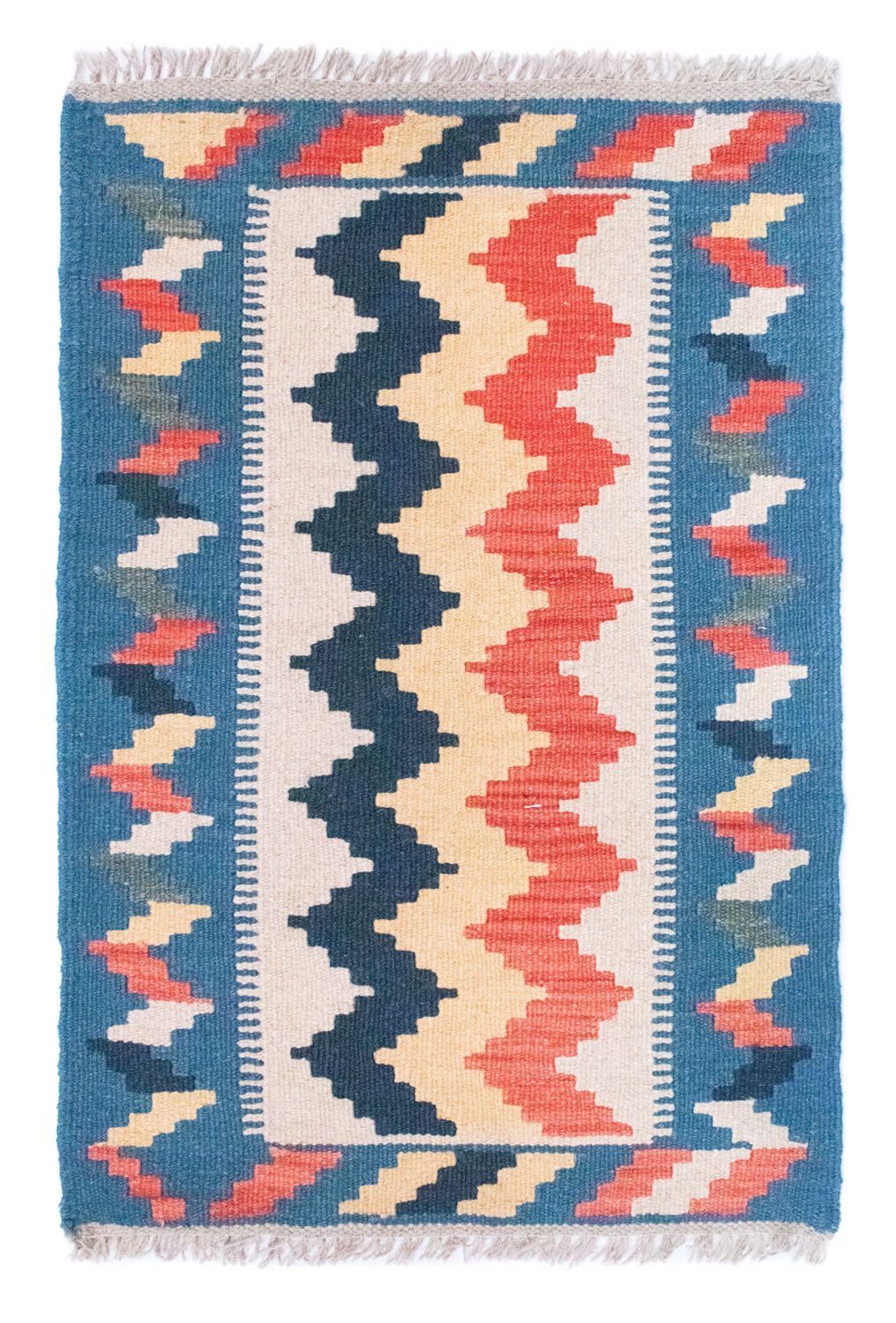 Alfombra Kelim - Oriental - 91 x 61 cm - azul