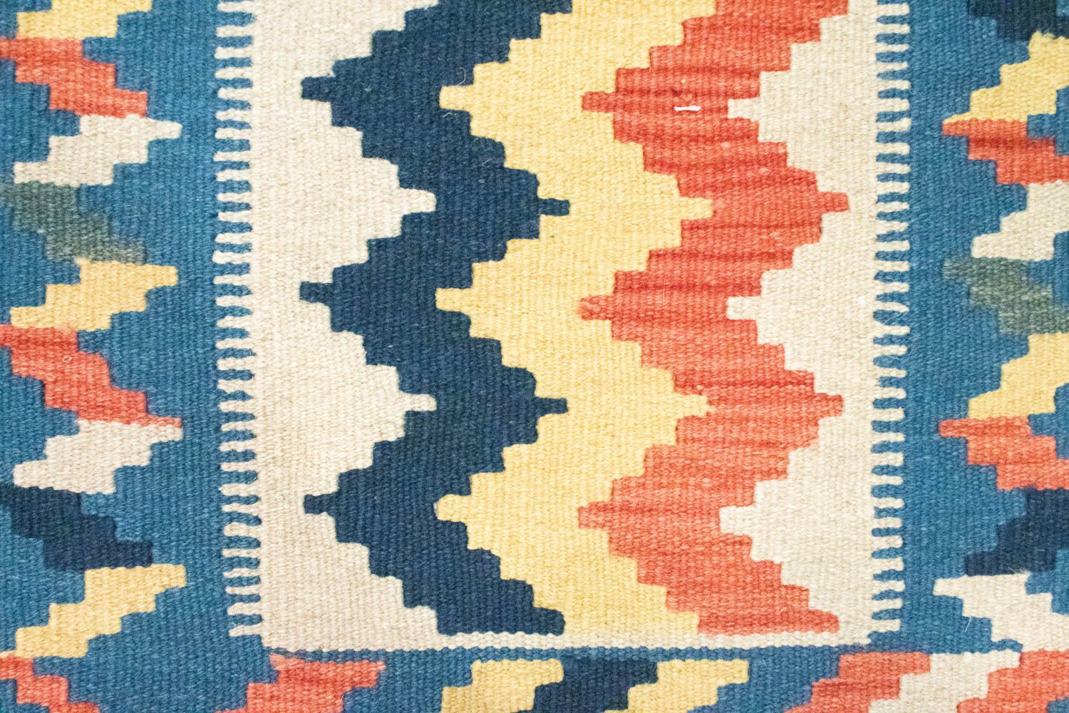 Alfombra Kelim - Oriental - 91 x 61 cm - azul