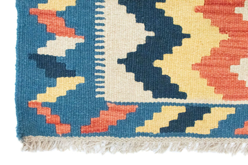 Alfombra Kelim - Oriental - 91 x 61 cm - azul