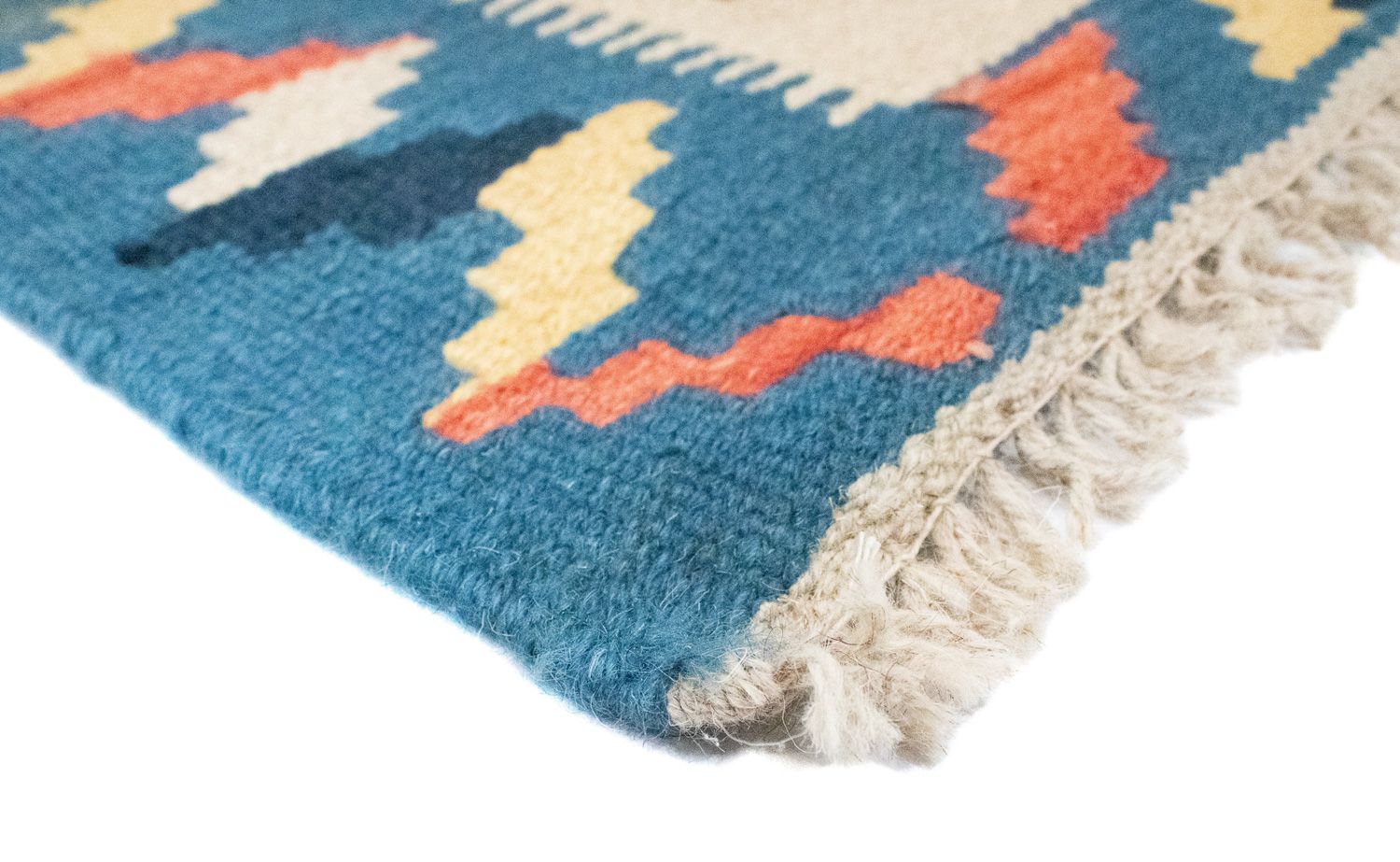 Alfombra Kelim - Oriental - 91 x 61 cm - azul