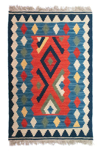 Alfombra Kelim - Oriental - 96 x 63 cm - multicolor