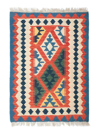 Alfombra Kelim - Oriental - 93 x 67 cm - azul